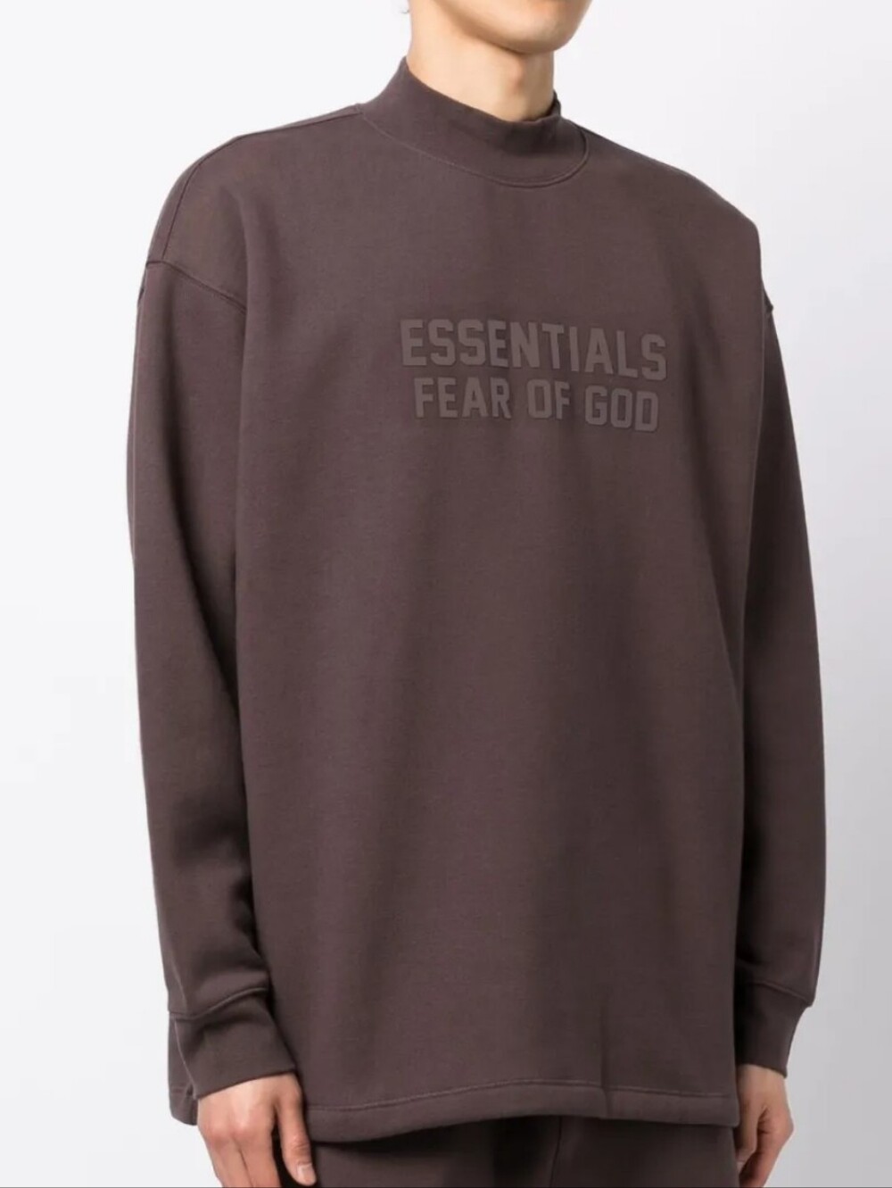 Men's Crew Neck Sweatshirt in Chocolate Brown
